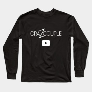 CraZCouple YouTube White Logo Long Sleeve T-Shirt